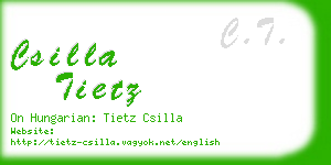 csilla tietz business card